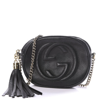 Gucci Pebbled Calfskin Mini Soho Chain Bag Black 1 of 11