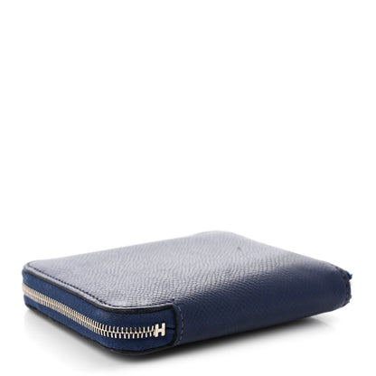 Hermes Epsom Silk'In Compact Wallet Bleu Saphir 4 of 15