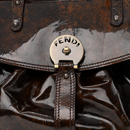 Fendi Patent Large Magic Bag Brown Tobacco 7 of 9