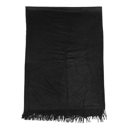 Hermes Cashmere Fringe Throw Blanket Black 1 of 4