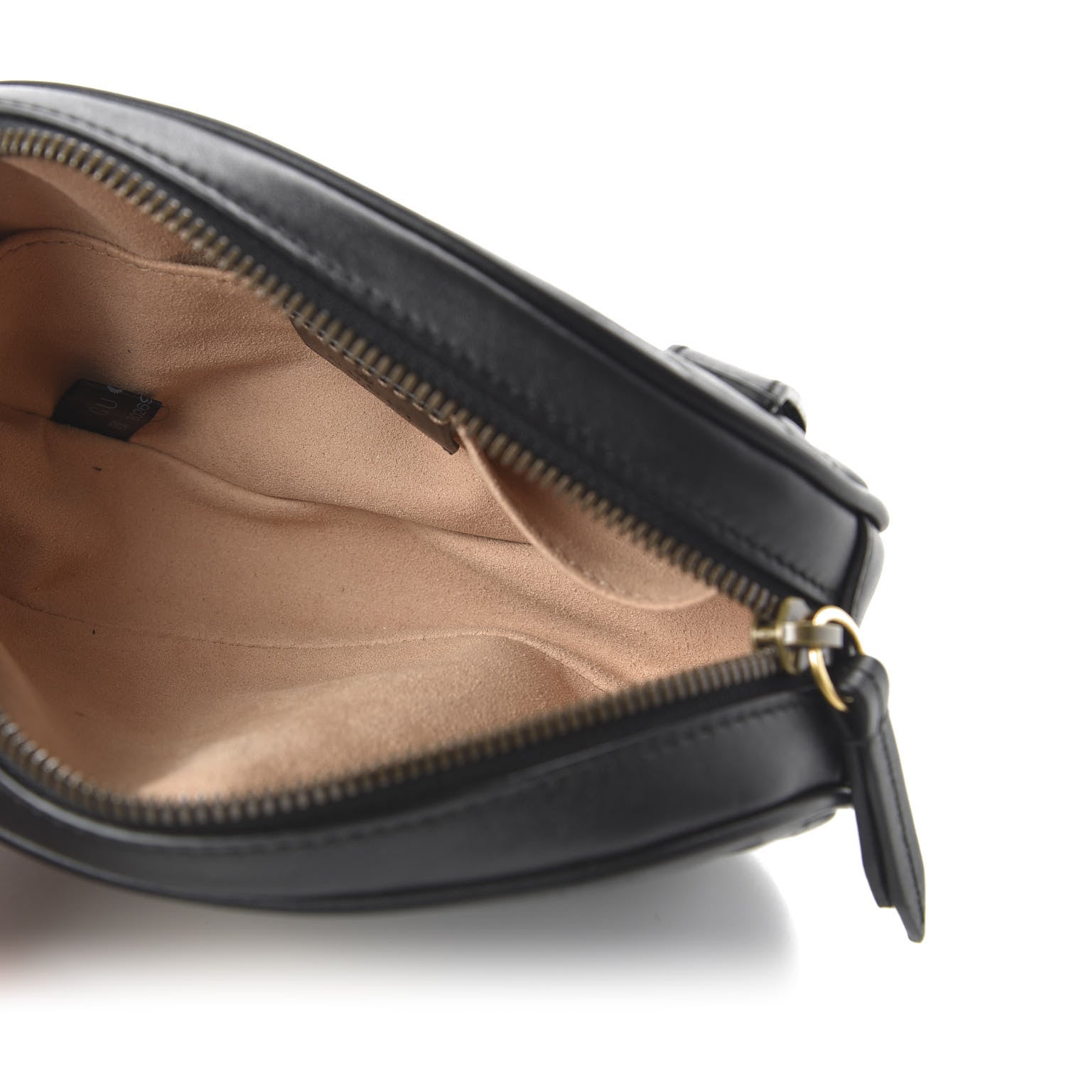 Gucci Calfskin Matelasse GG Marmont Belt Bag 95 38 Black 5 of 11