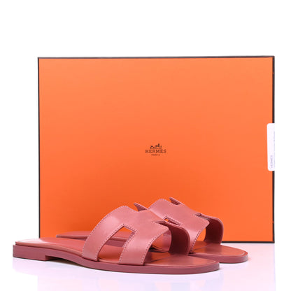 Hermes Chevre Oran Sandals 36 Rouge Blush 9 of 9