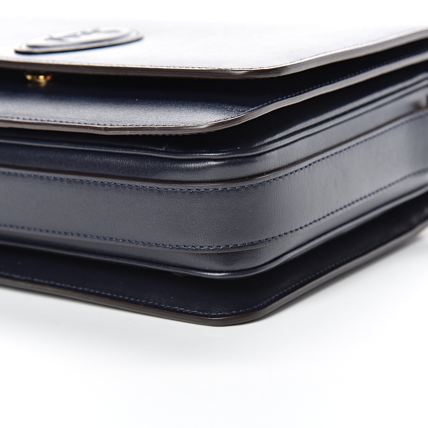 Saint Laurent Calfskin Medium Le 61 Shoulder Bag Navy 9 of 14