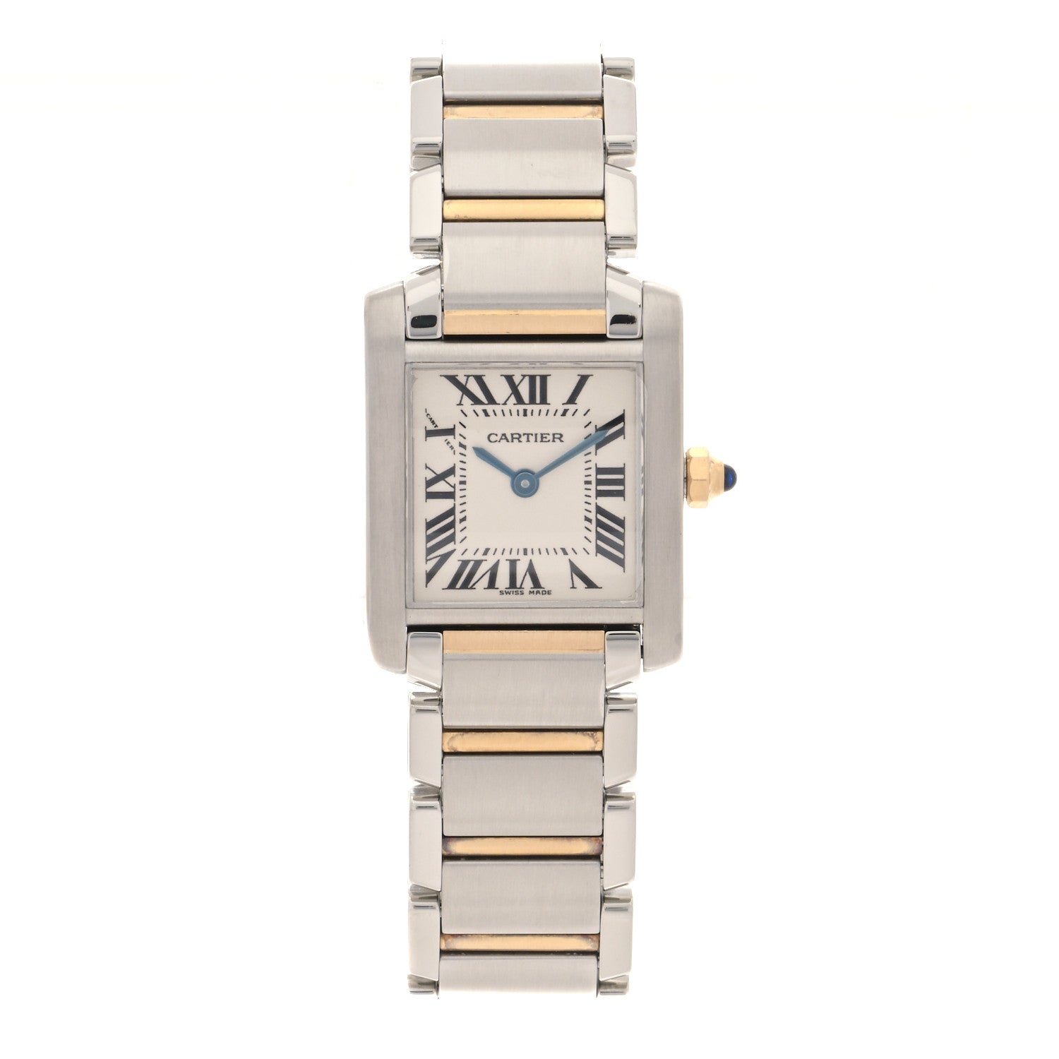 Cartier Stainless Steel 18K Yellow Gold 20mm Tank Francaise Quartz Watch 1 of 4