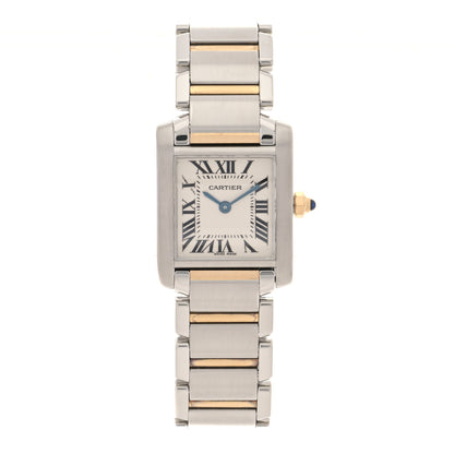 Cartier Stainless Steel 18K Yellow Gold 20mm Tank Francaise Quartz Watch 1 of 4