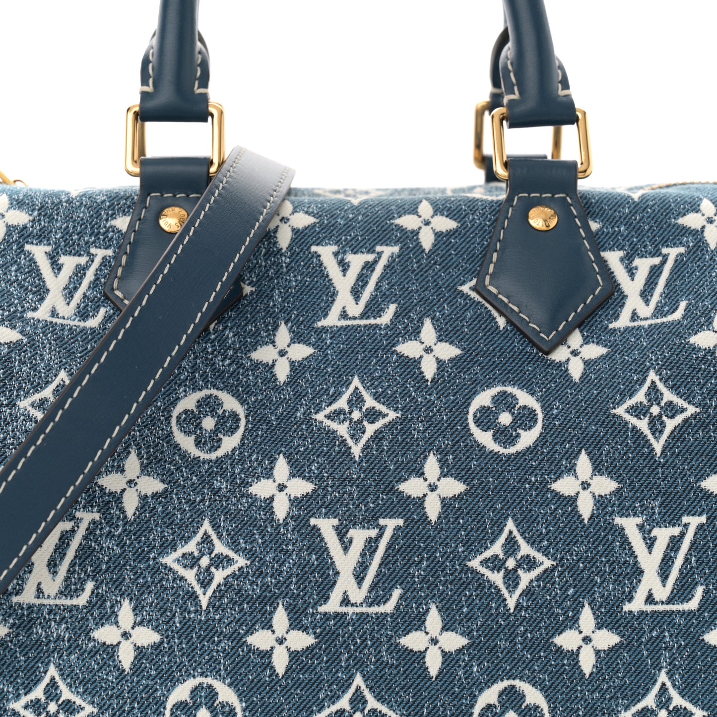 Monogram Jacquard Denim Speedy Bandouliere 25 Bleu