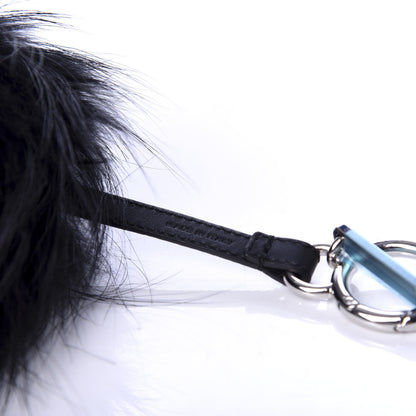 Fendi Fox Fur Shearling Crystal Pinky Punky Monster Bag Bug Charm Black Bubblegum 3 of 5