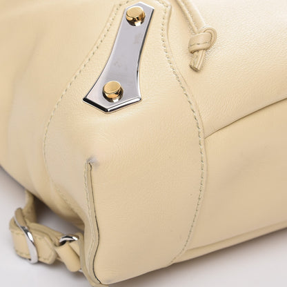 Balenciaga Veau Amp Plate Silver Hardware Traveler Backpack Beige Argile 10 of 11
