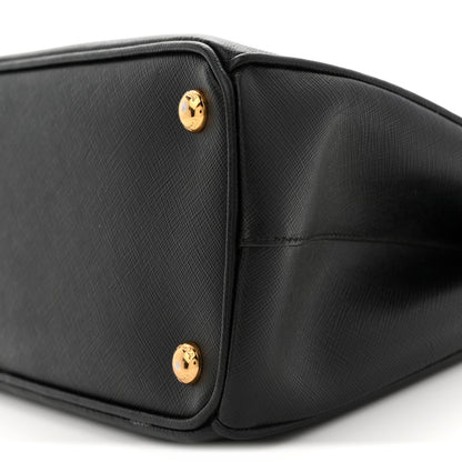 Prada Saffiano Small Galleria Double Zip Tote Black 10 of 13