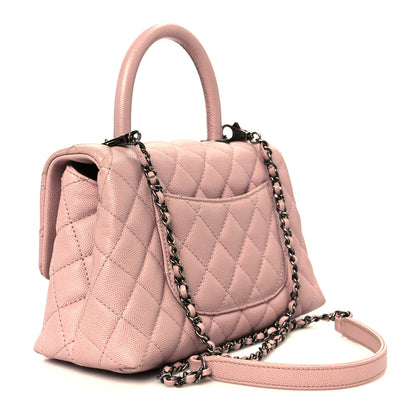 Chanel Caviar Quilted Mini Coco Handle Flap Light Pink 3 of 12