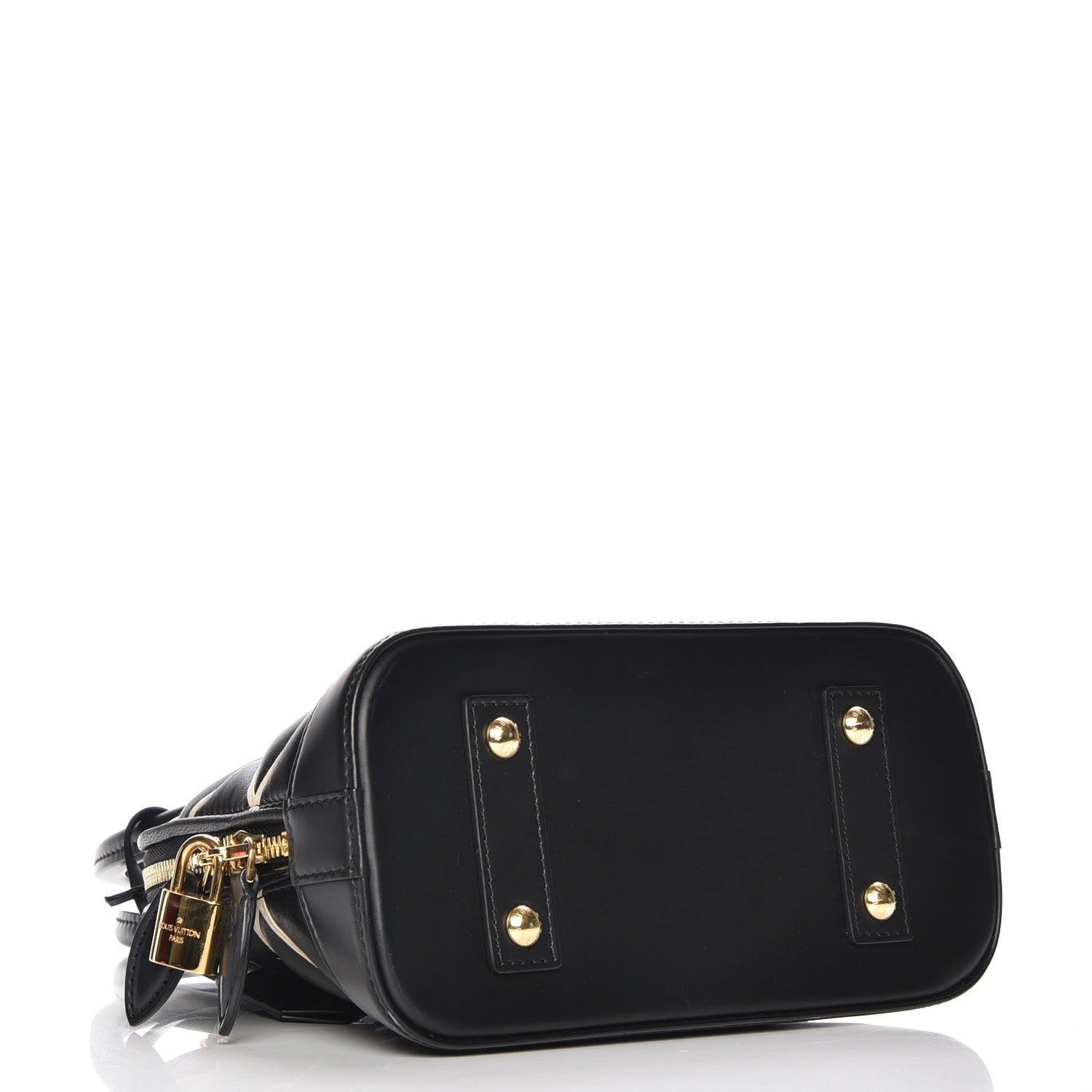 Louis Vuitton Lambskin Malletage Alma BB Black 5 of 8