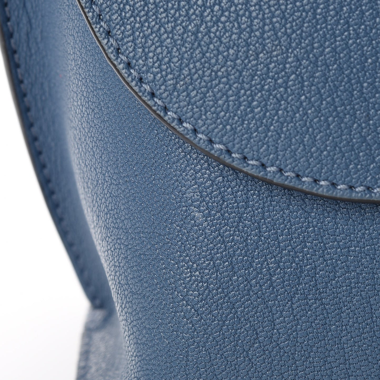 Goatskin Avenue Shoulder Bag Steel Blue