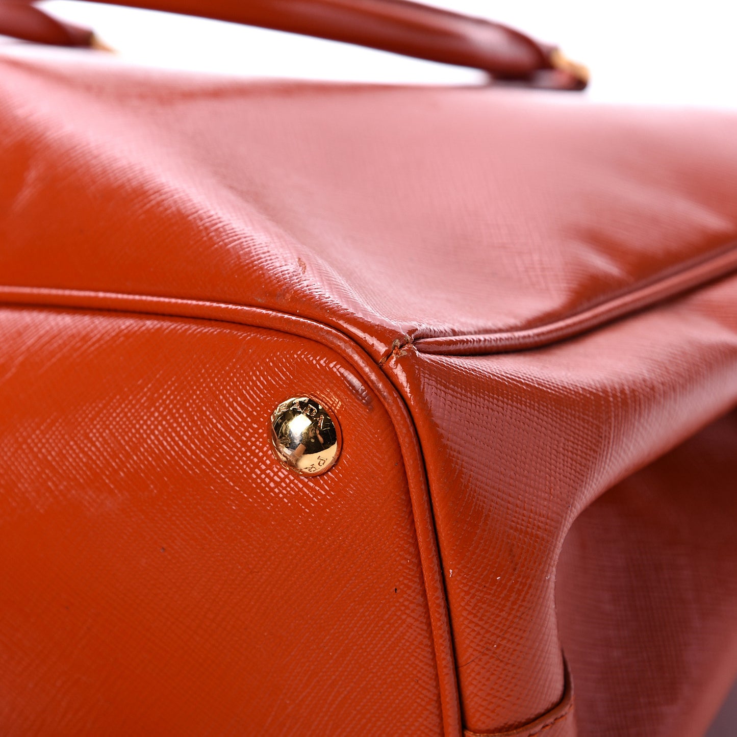 Saffiano Medium Galleria Double Zip Tote Papaya