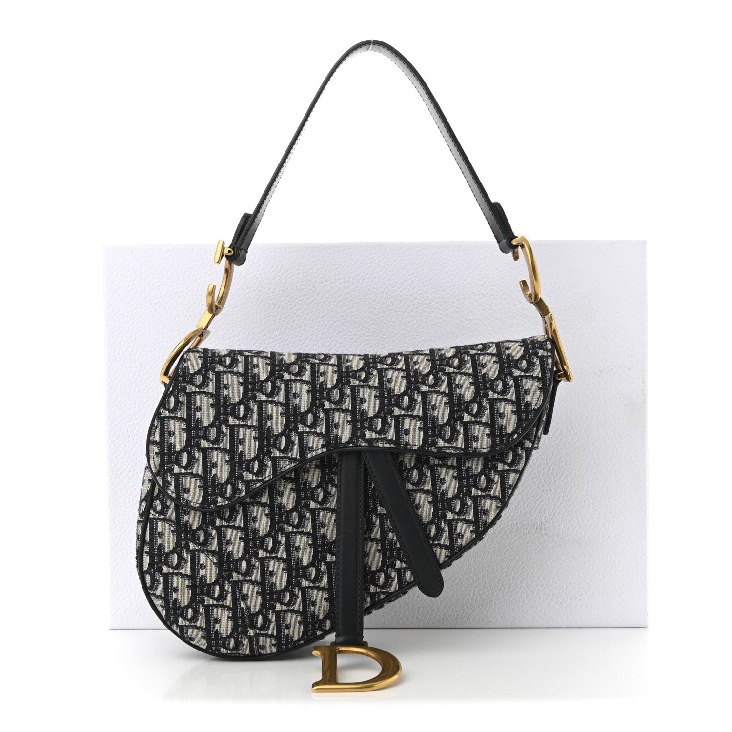Christian Dior Oblique Saddle Bag Blue 11 of 11