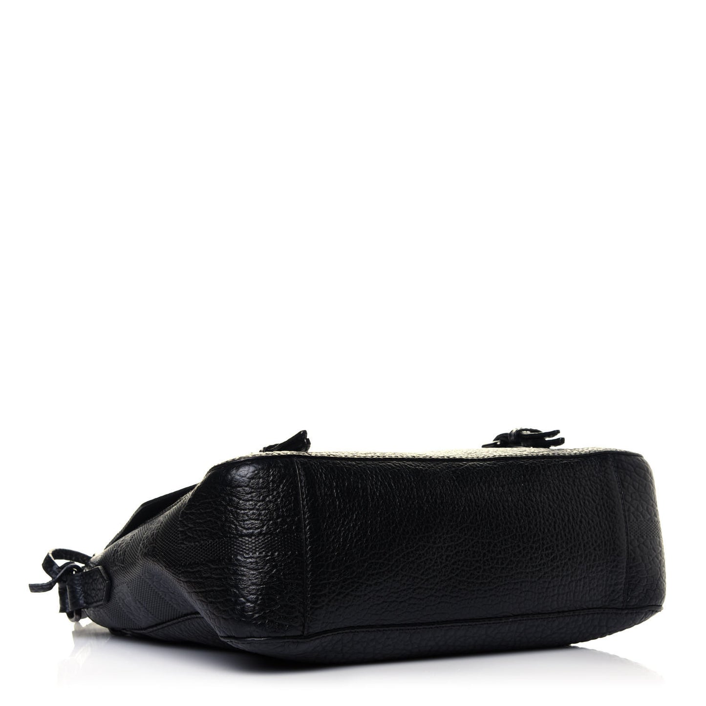 Heritage Grain Check Embossed Messenger Bag Black