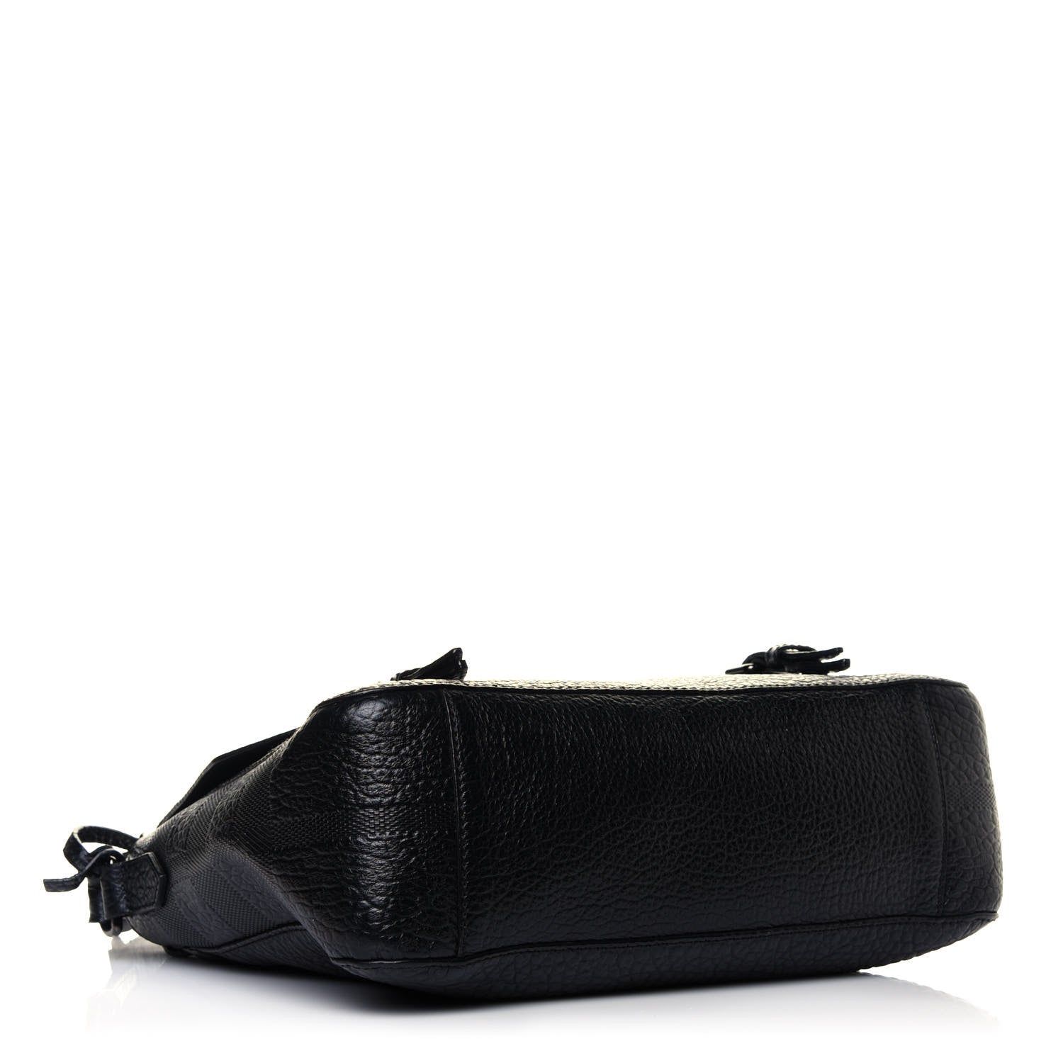 Burberry Heritage Grain Check Embossed Messenger Bag Black 3 of 5