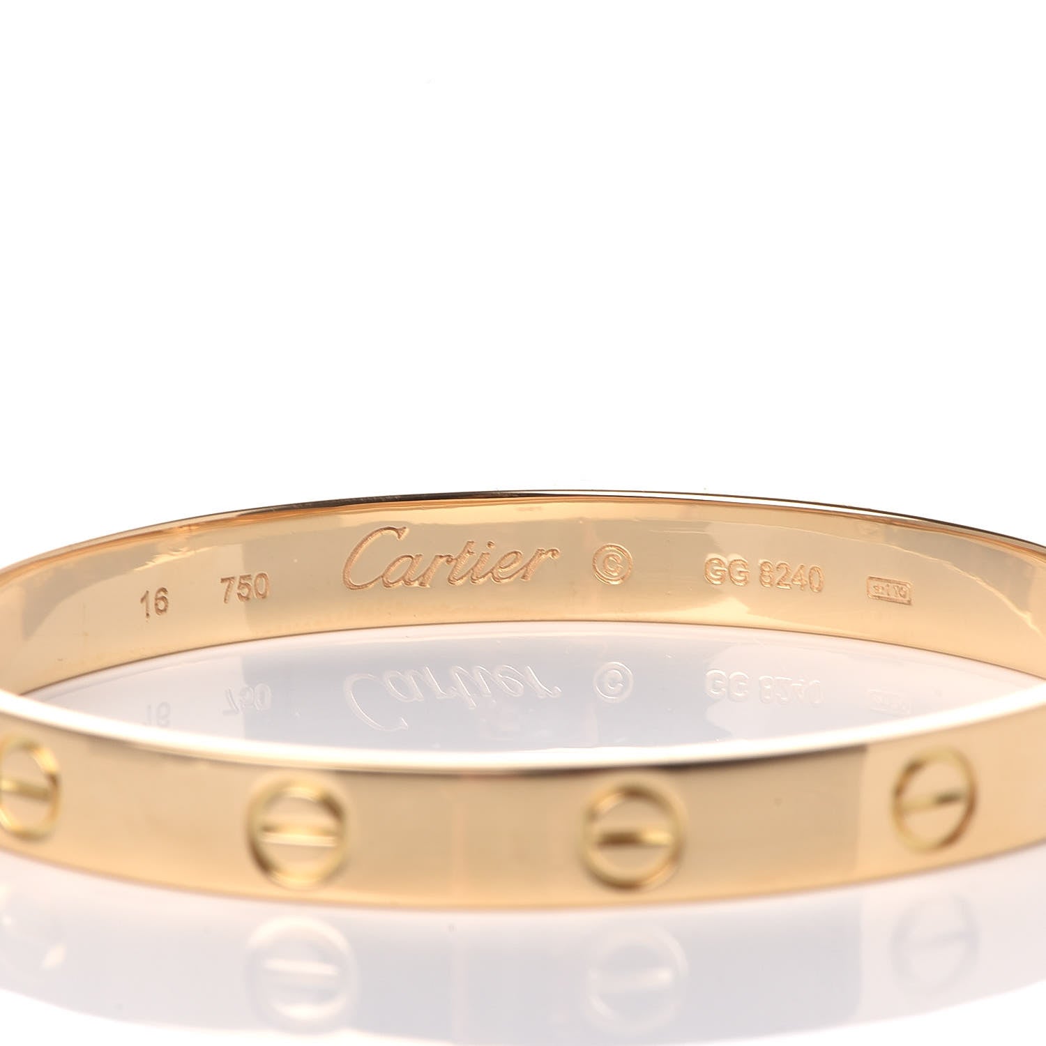 Cartier 18K Yellow Gold LOVE Bracelet 16 5 of 7