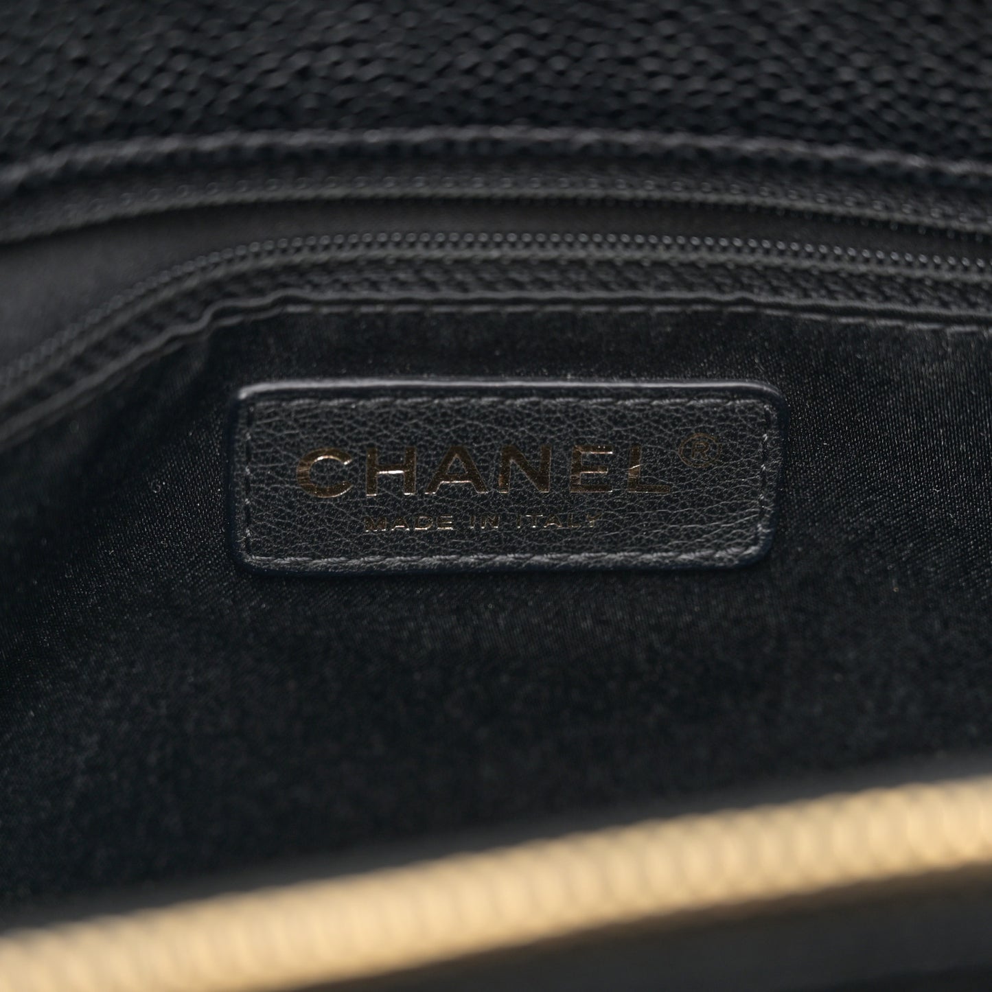 Caviar Quilted Grand Shopping Tote GST Black