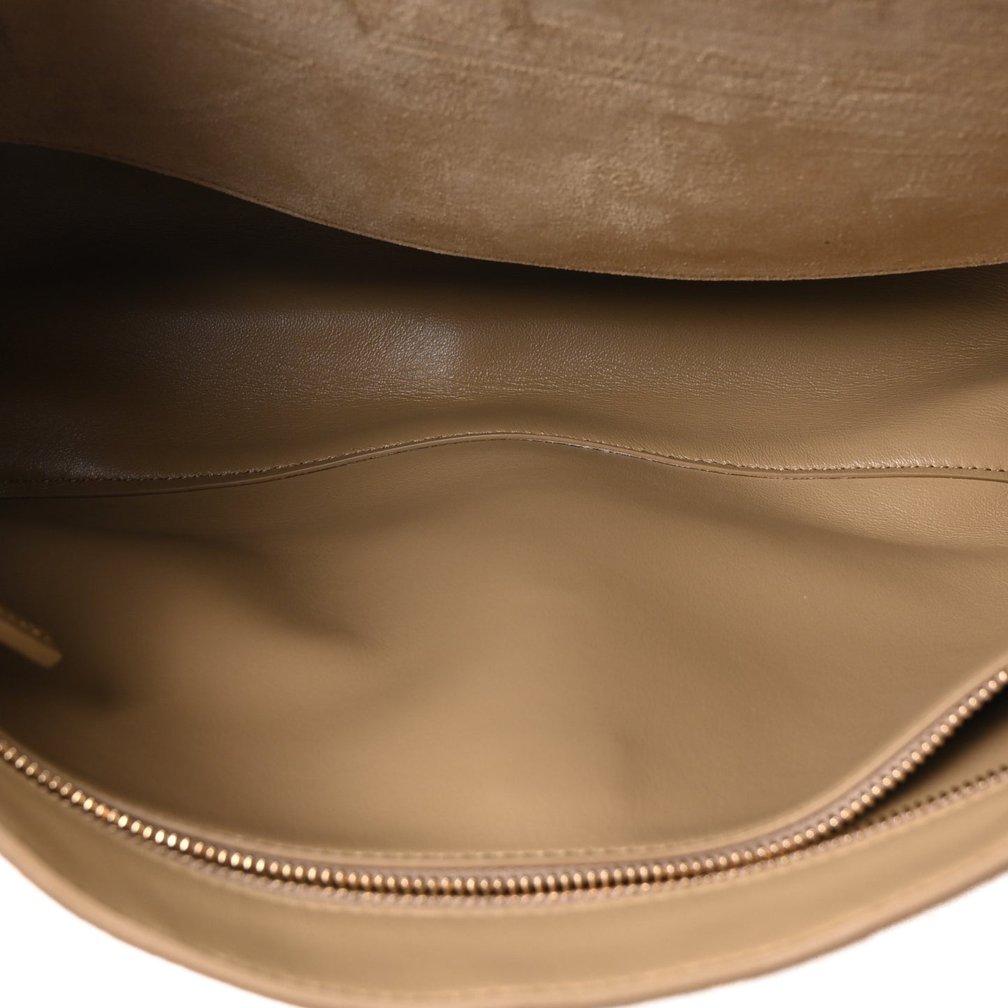 Suede Calfskin Small Souplissimo Maxi Flap Dark Beige