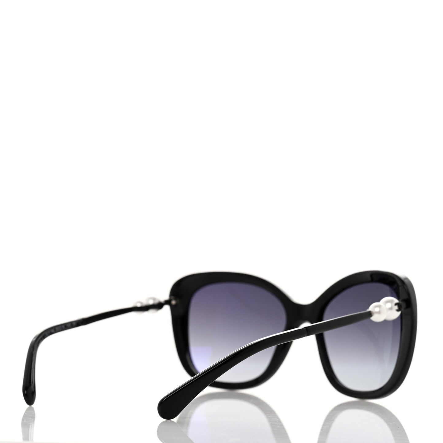 Acetate Butterfly Winter Pearl Sunglasses 5339-H-A Black