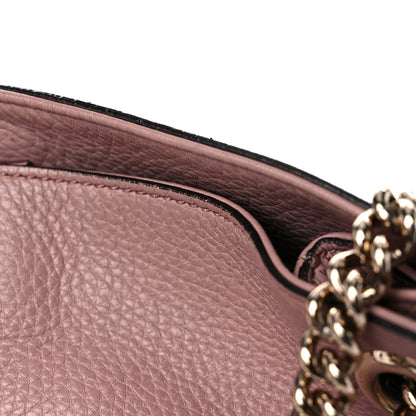Gucci Pebbled Calfskin Medium Soho Chain Shoulder Bag Dark Cipria 23 of 23