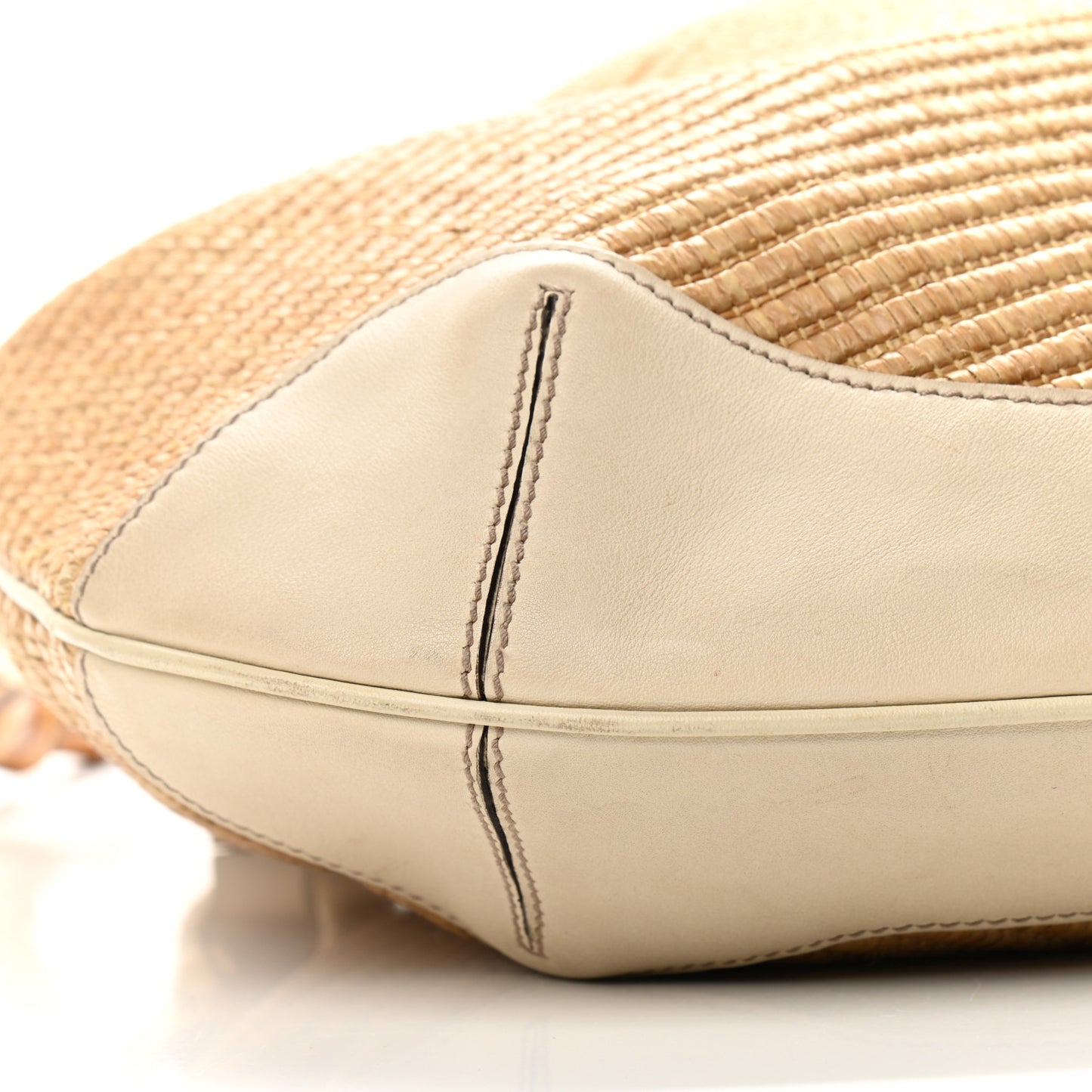Straw Peggy Bamboo Handle Hobo