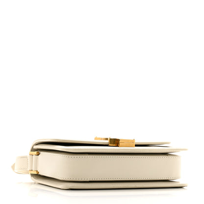 Saint Laurent Smooth Calfskin Monogram Small Solferino Satchel  Blanc Vintage 4 of 13