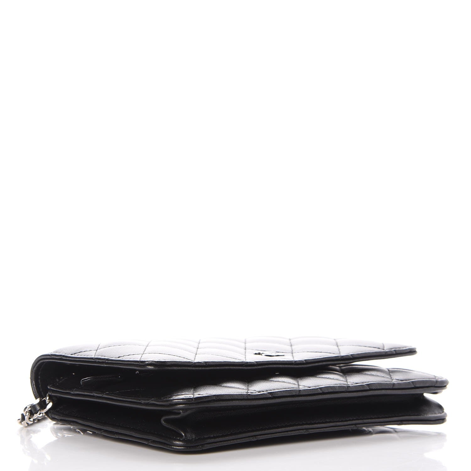 Chanel Lambskin Quilted Wallet On Chain WOC Black 4 of 9