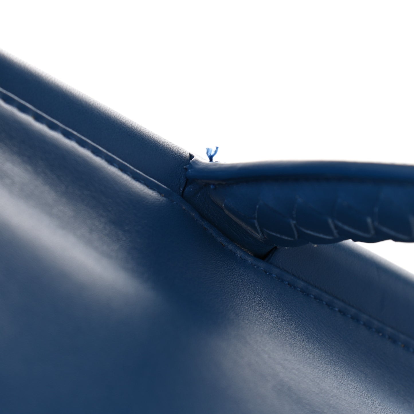 French Calfskin Bretagne Tote Blue