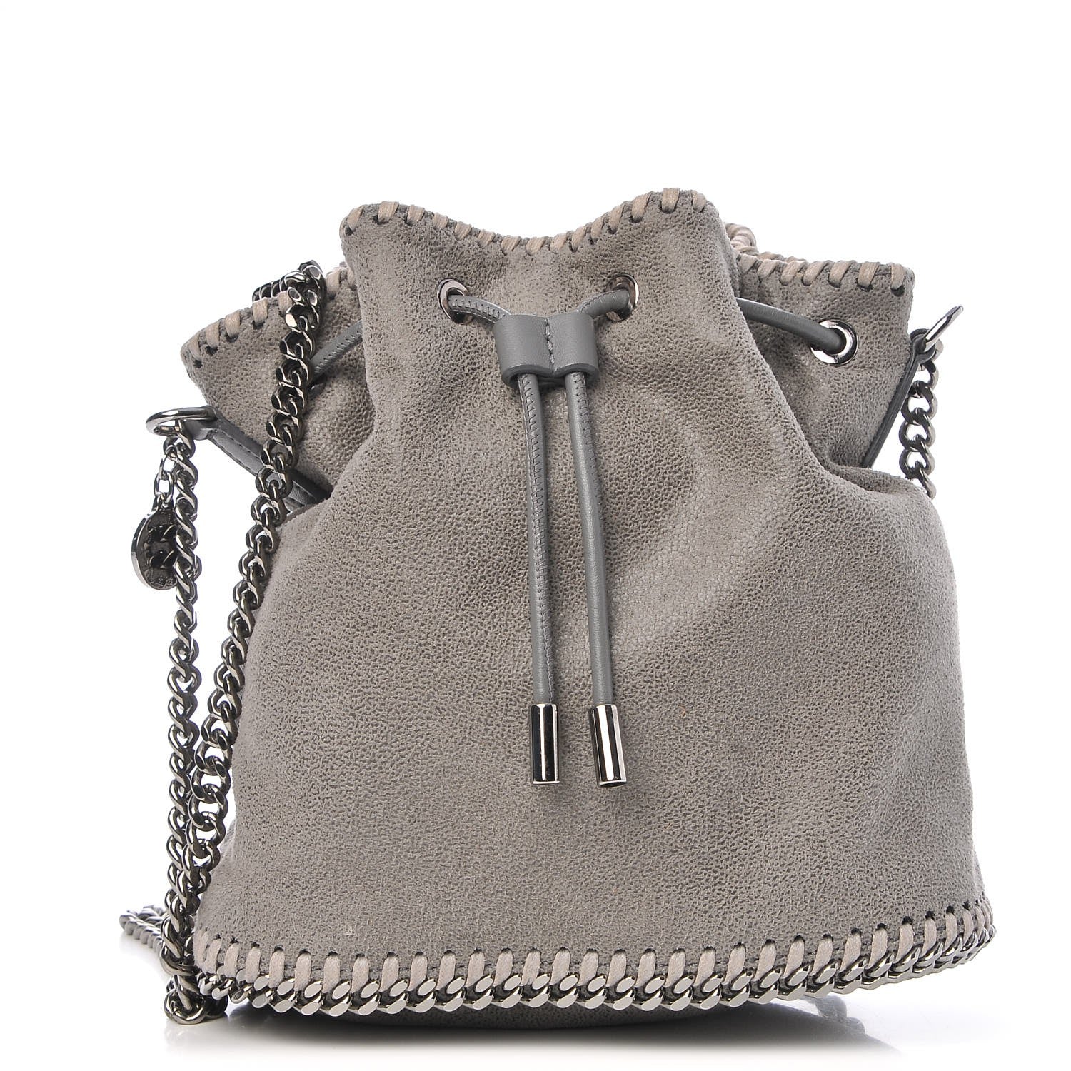 Stella McCartney Shaggy Deer Mini Bucket Falabella Bag Grey 1 of 9