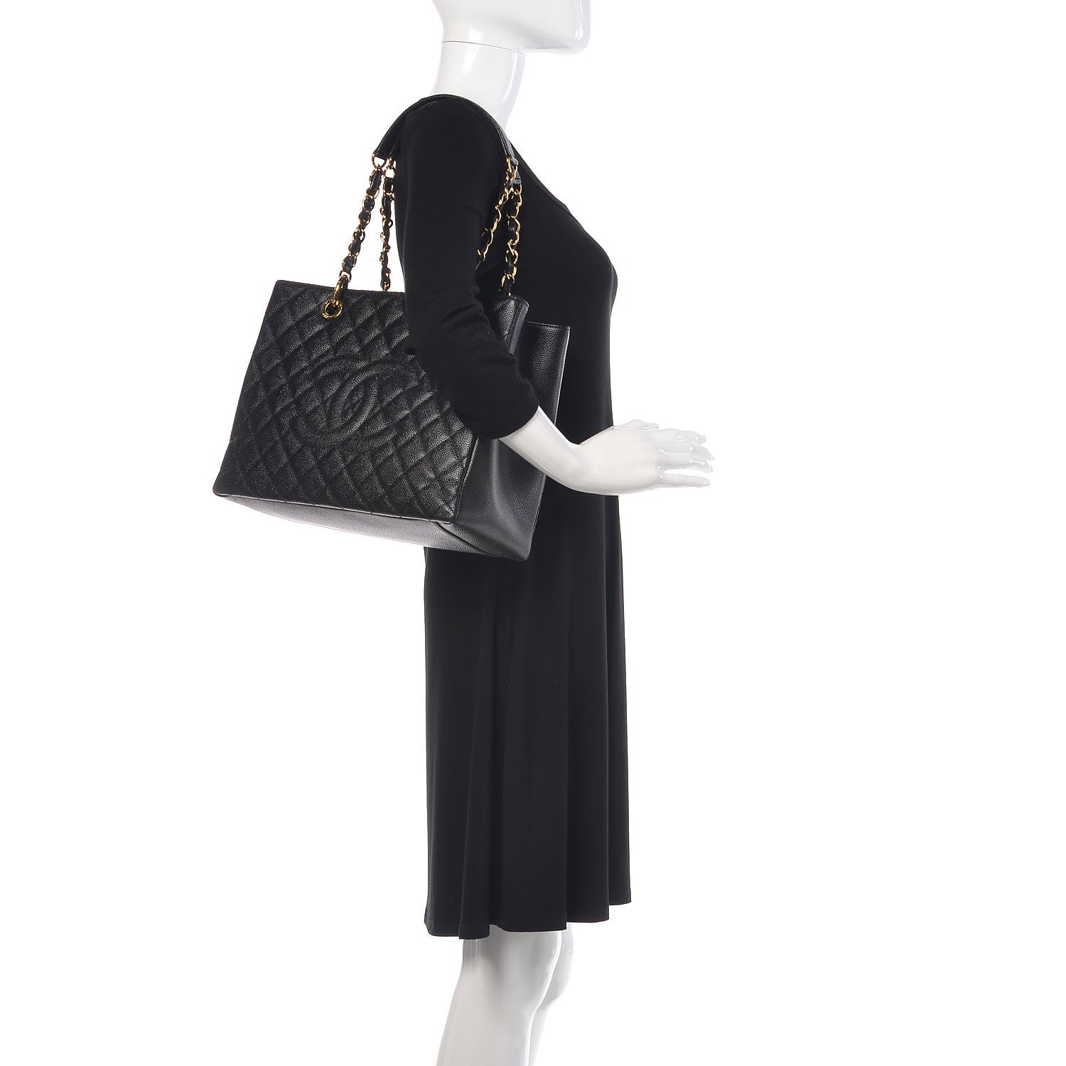 Chanel Caviar Quilted Grand Shopping Tote GST Black 2 of 19