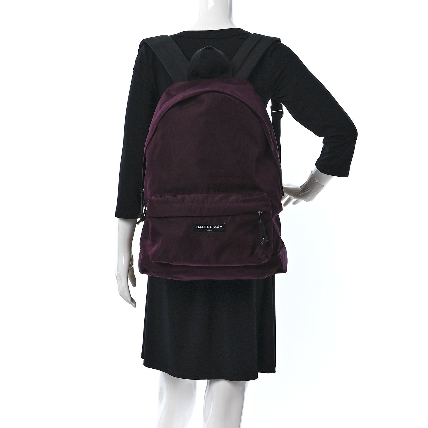 Balenciaga Nylon Canvas Explorer Backpack Bordeaux 2 of 9