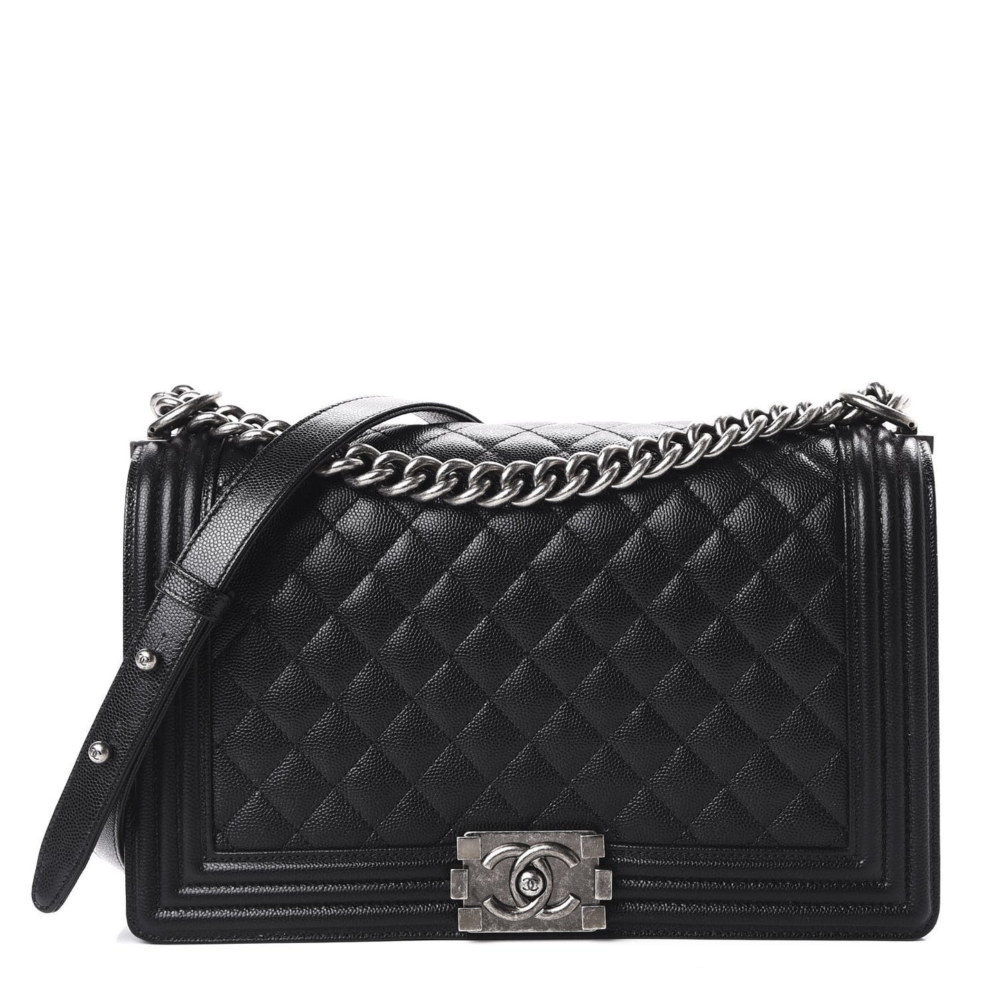Caviar Quilted New Medium Boy Flap Black
