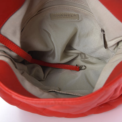 Chanel Washed Lambskin Chain Around Hobo Red 7 of 14