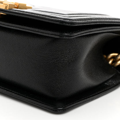 Chanel Caviar Chevron Quilted Small Boy Flap Black 10 of 10