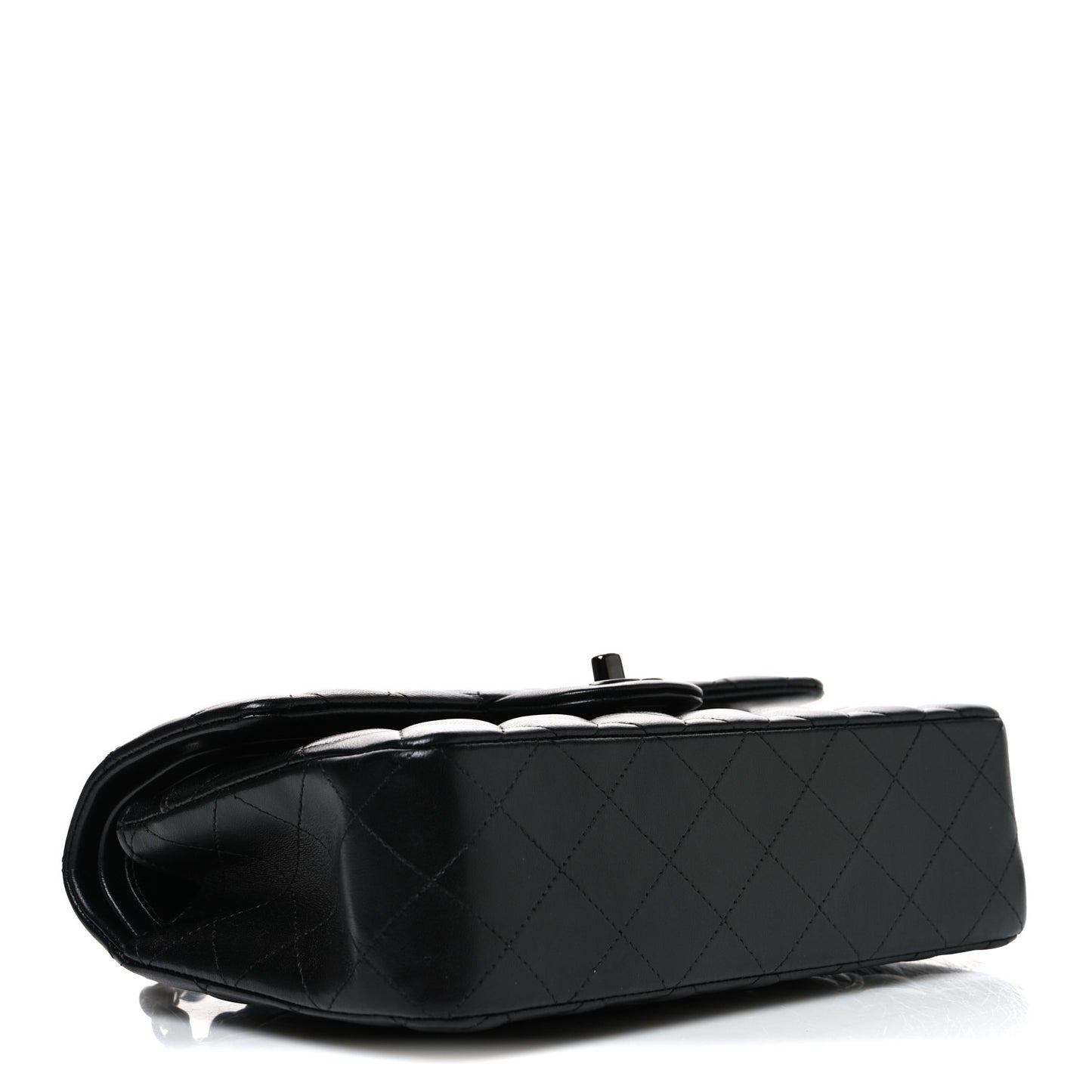 Lambskin Quilted Small Double Flap So Black