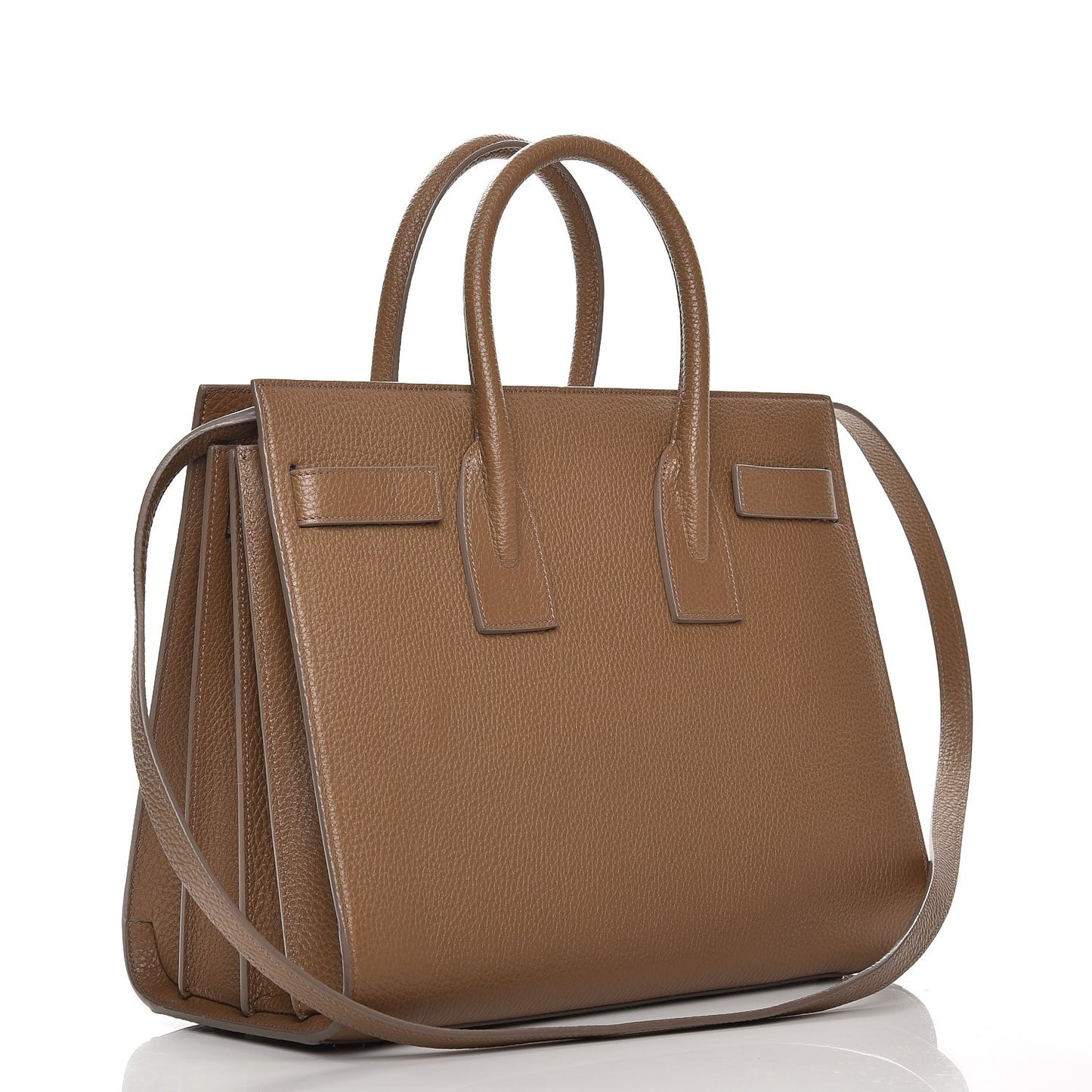 Grained Calfskin Small Sac de Jour Taupe