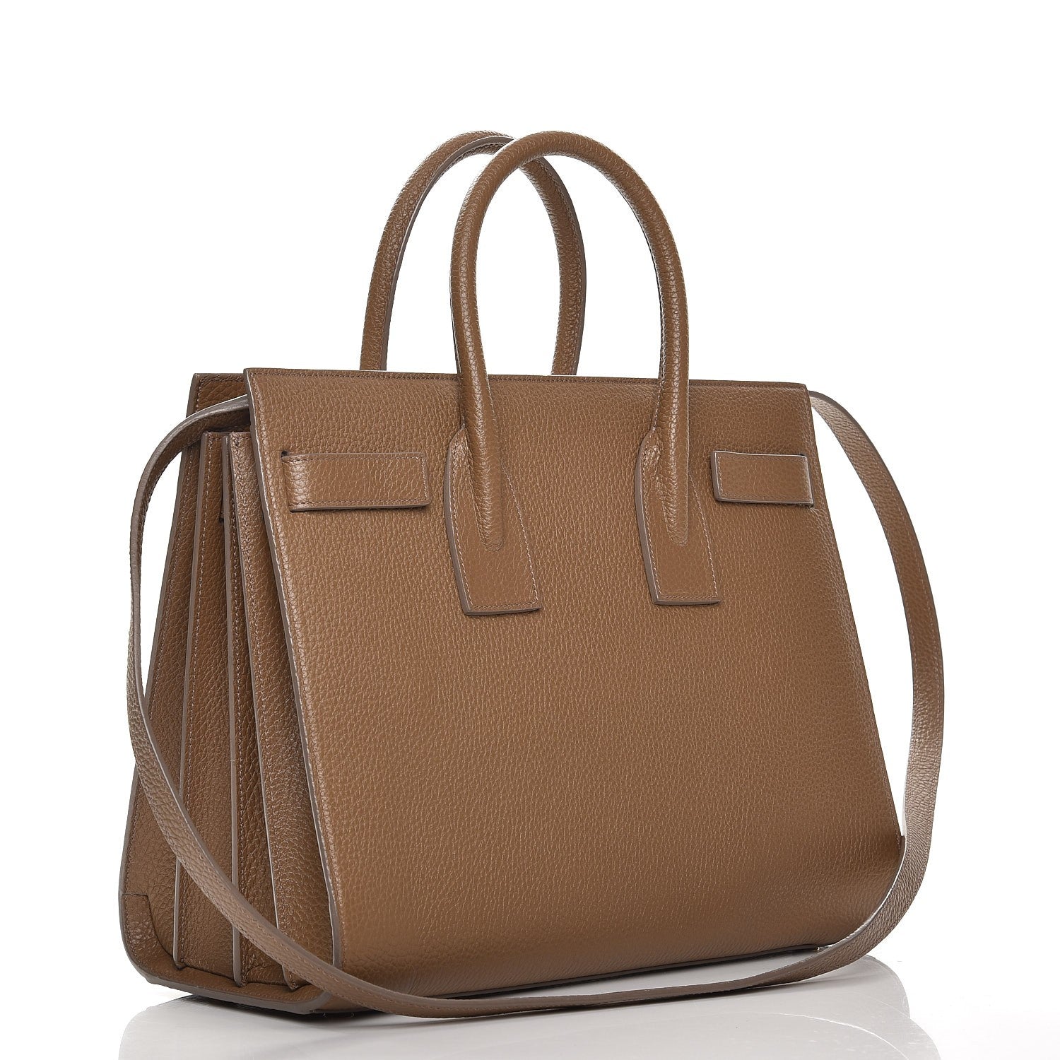 Saint Laurent Grained Calfskin Small Sac de Jour Taupe 4 of 8