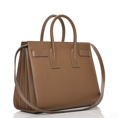 Saint Laurent Grained Calfskin Small Sac de Jour Taupe 4 of 8