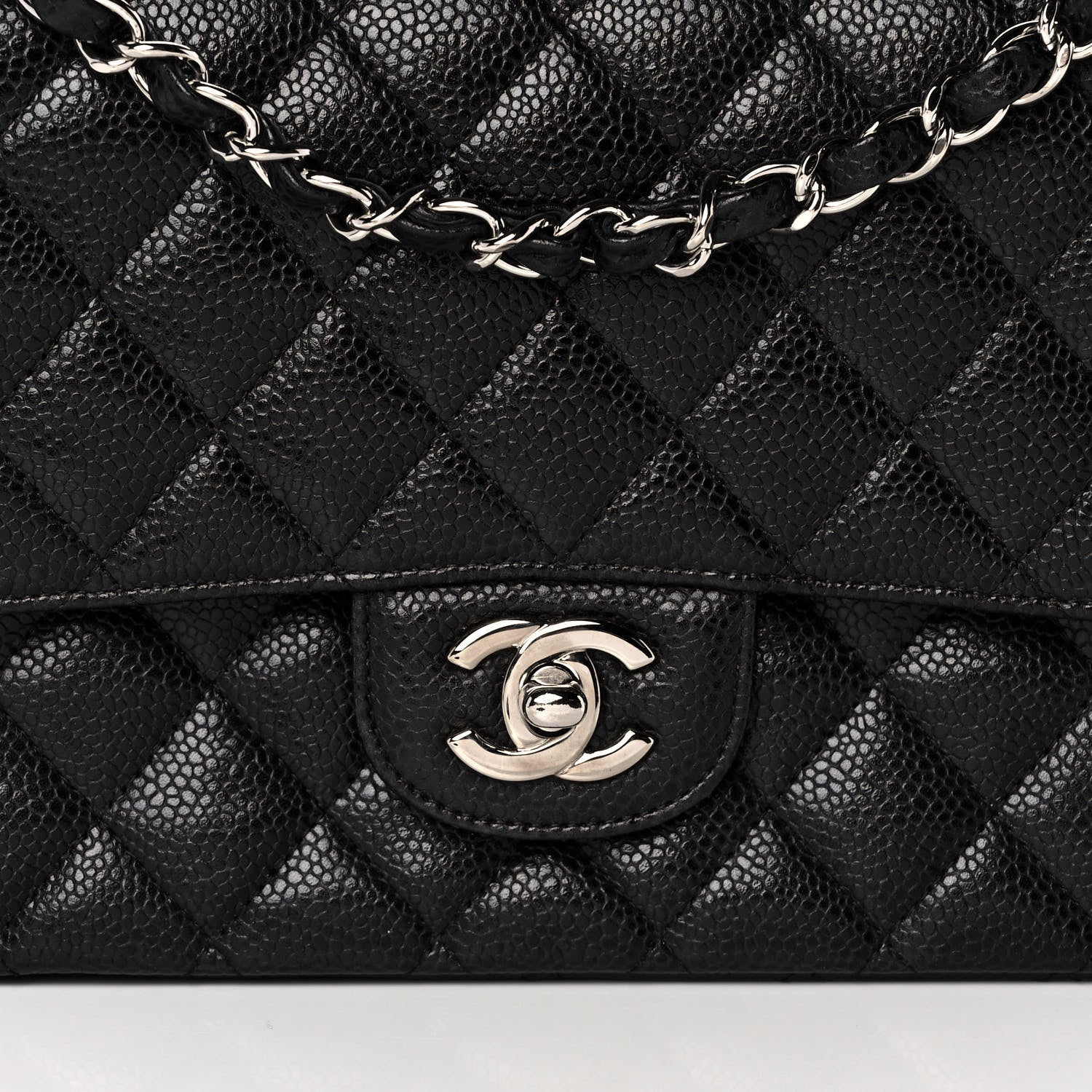 Chanel Caviar Quilted Medium Double Flap Black 7 of 10