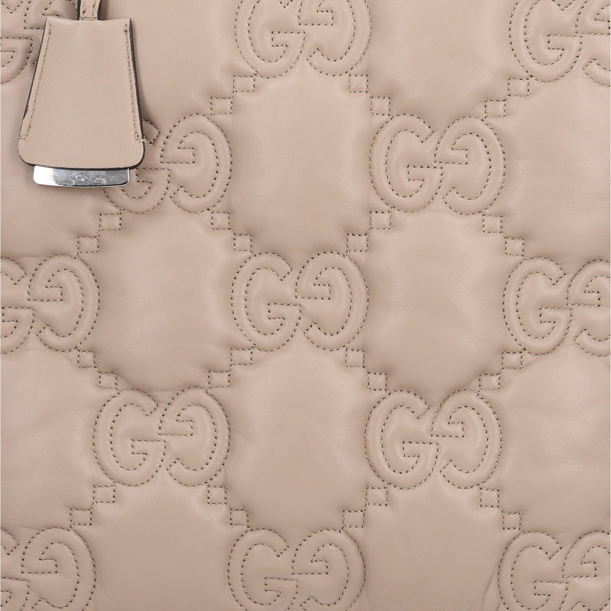 Calfskin GG Matelasse Large Tote  Beige