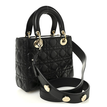 Christian Dior Lambskin Cannage Small Lucky Badges My Lady Dior Black 3 of 11