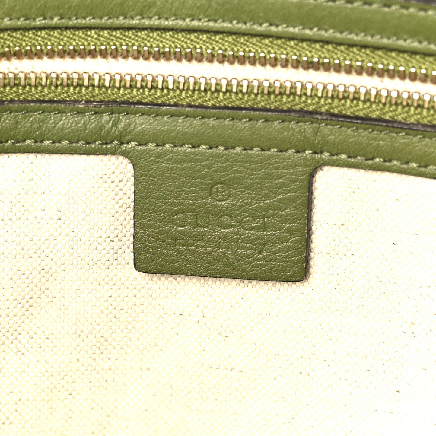 GG Supreme Monogram Medium Nice Tote Green