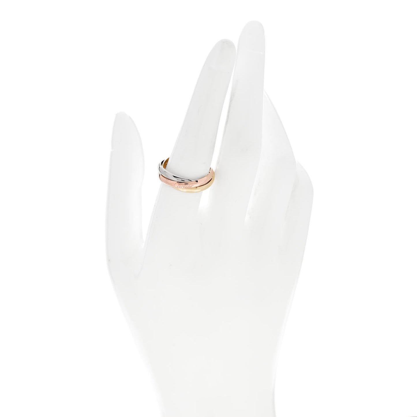 18K Pink Yellow White Gold Classic Trinity Ring 57 8