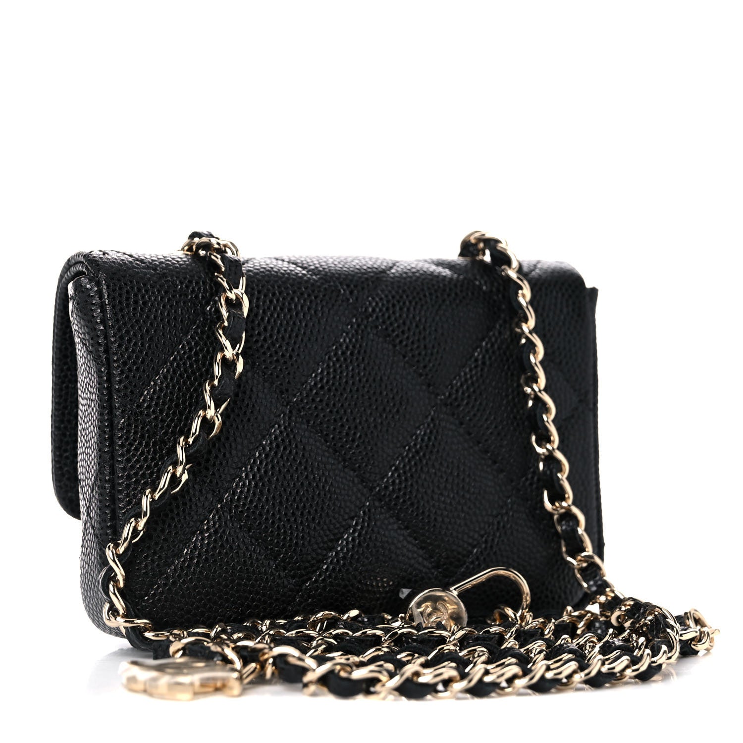 Chanel Caviar Quilted Mini Chain Belt Bag Black 3 of 12
