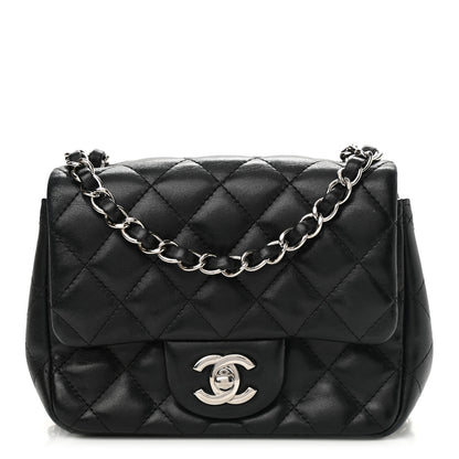 Chanel Lambskin Quilted Mini Square Flap Black 1 of 11