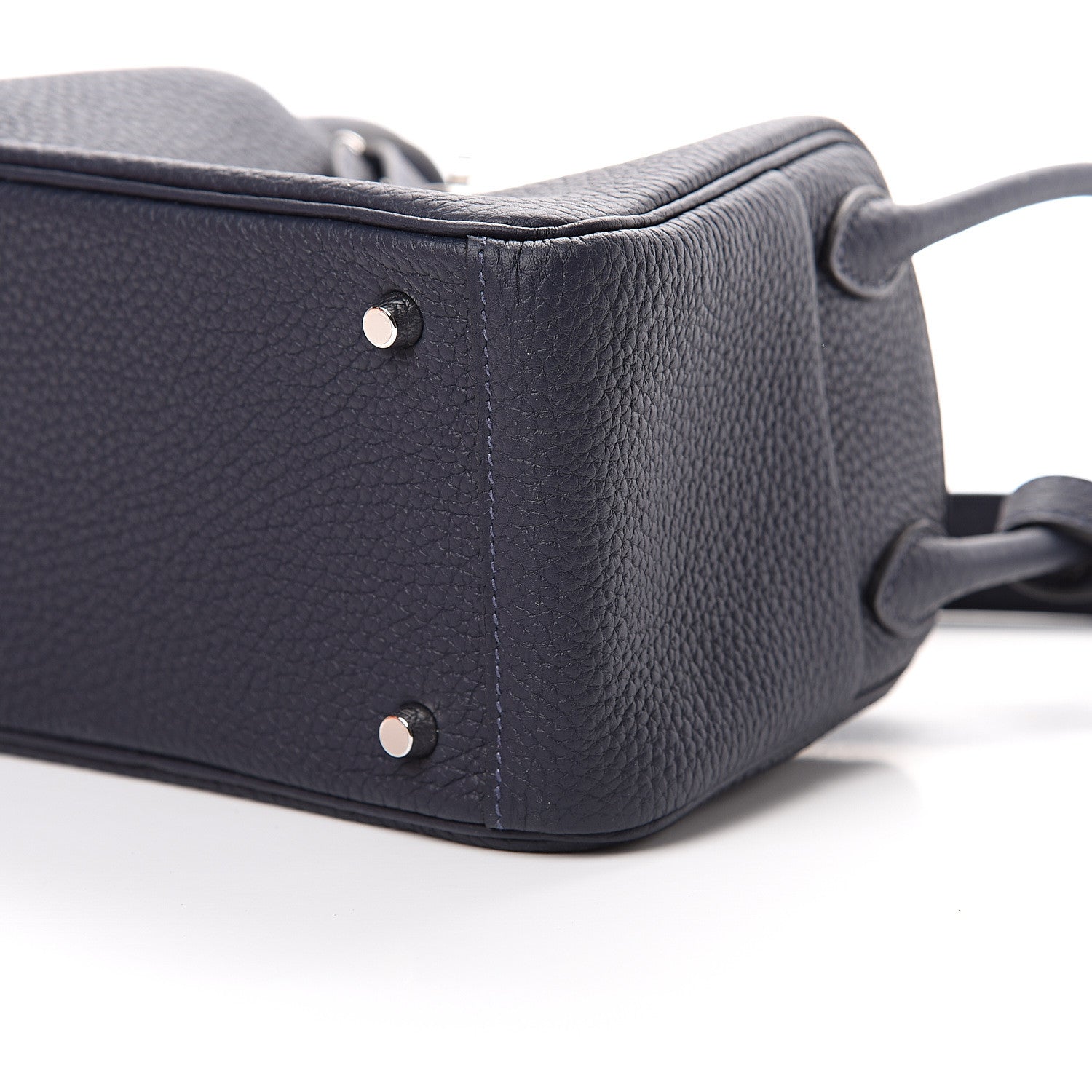Hermes Taurillon Clemence Mini Lindy 20 Bleu Nuit 9 of 10