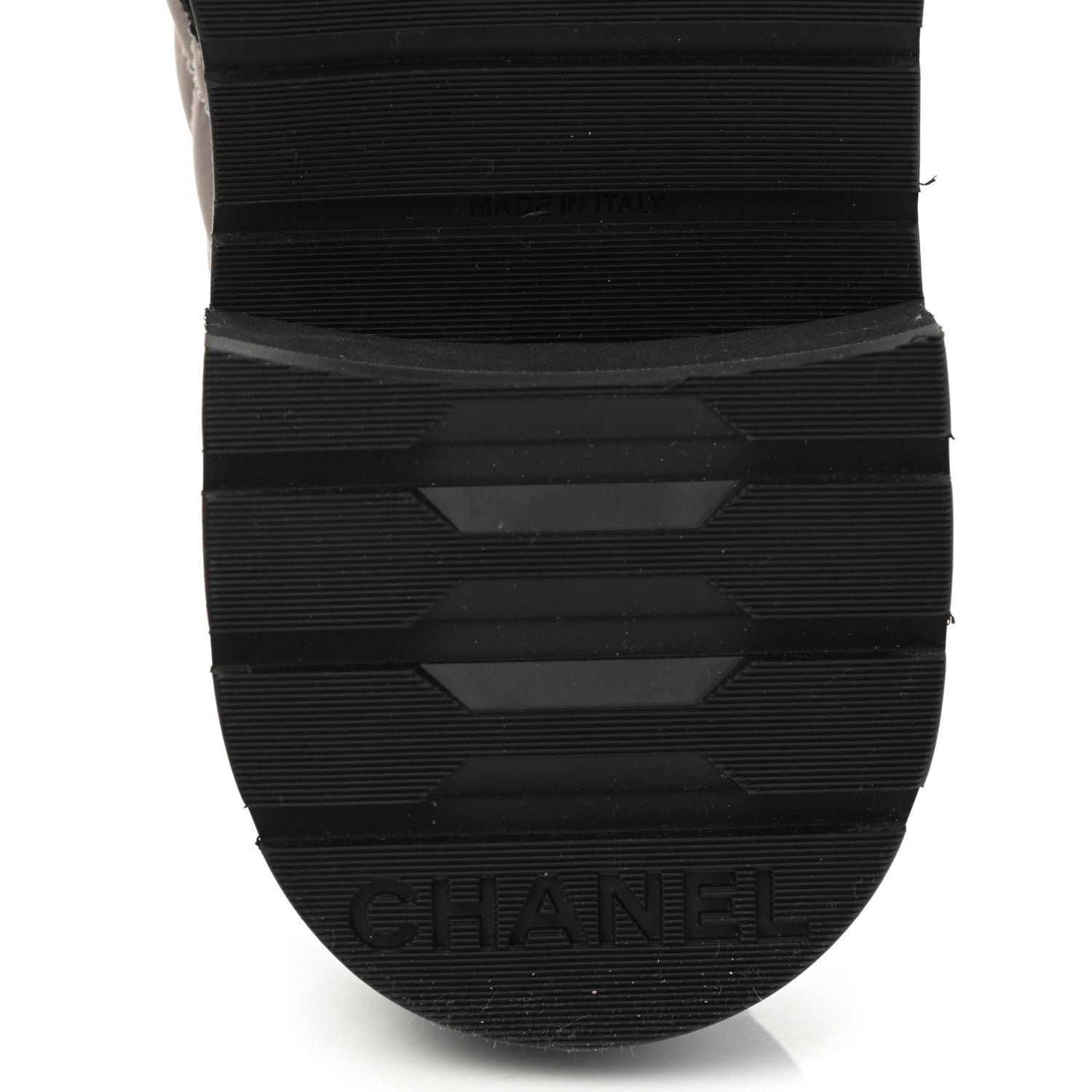 Chanel Fabric Grosgrain Lambskin Quilted Lace Up Combat Boot 40.5 Gray 6 of 8