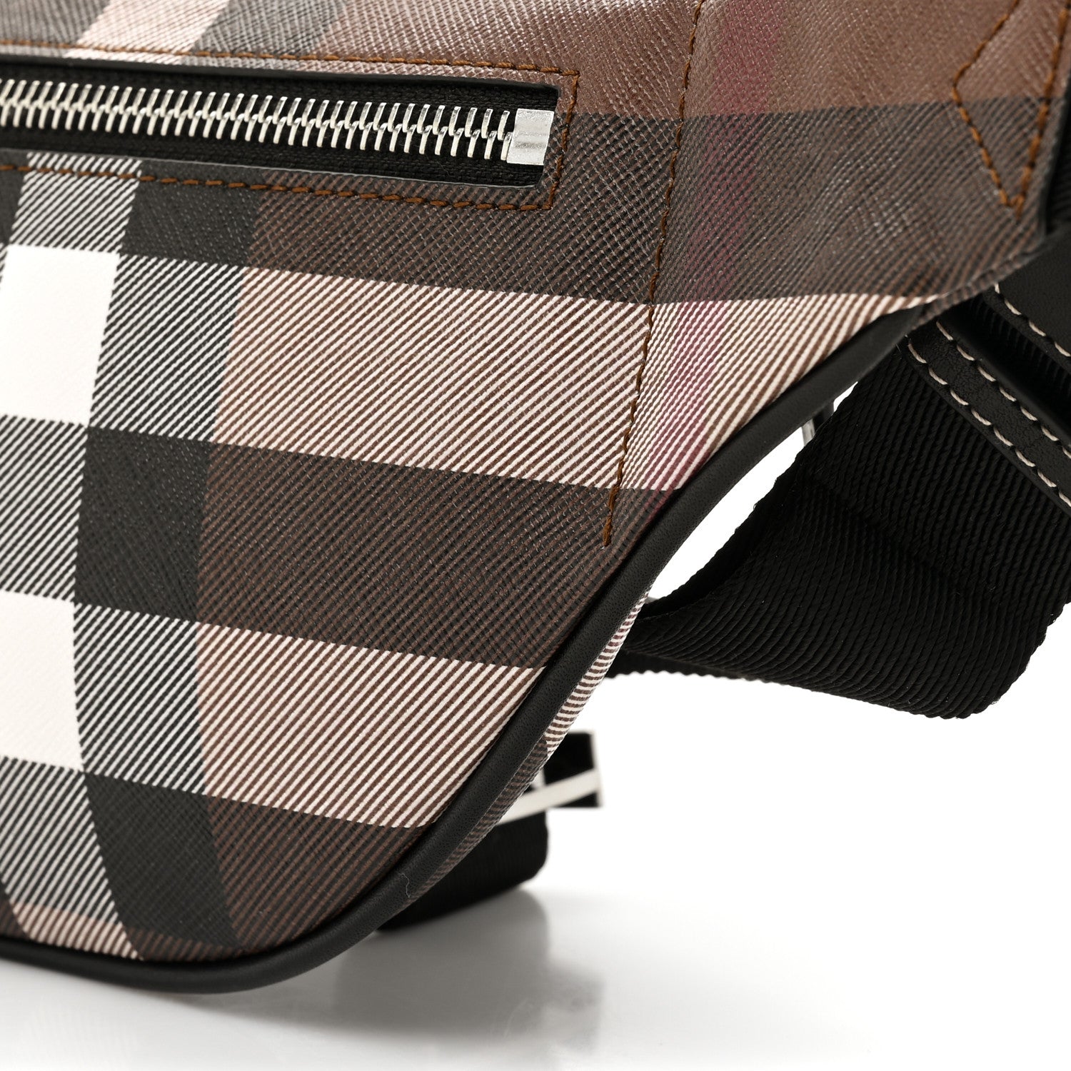Burberry E-canvas Check Mini Cason Bum Bag Dark Birch Brown 8 of 9