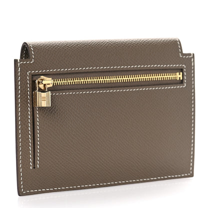 Hermes Epsom Kelly Pocket Compact Wallet Etoupe 3 of 9